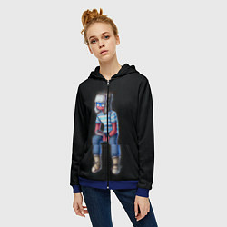 Толстовка на молнии женская CountryHumans - Россия, цвет: 3D-синий — фото 2