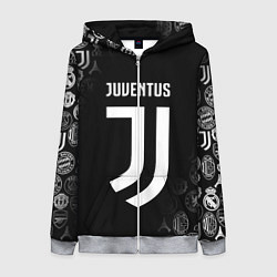 Толстовка на молнии женская JUVENTUS, цвет: 3D-меланж