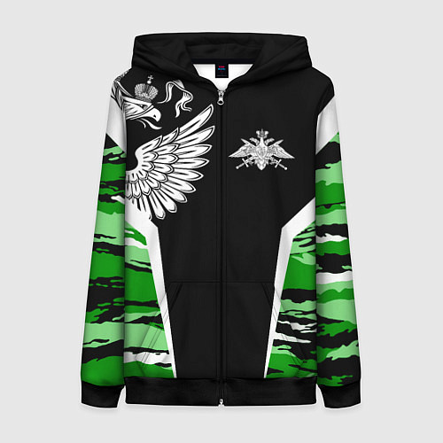 Женская толстовка на молнии Пограничные Войска / 3D-Черный – фото 1