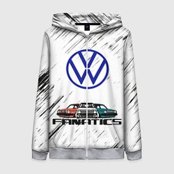 Толстовка на молнии женская Volkswagen, цвет: 3D-меланж