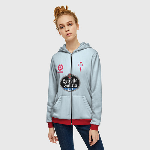 Женская толстовка на молнии Смолов Сельта Домашняя 2020 / 3D-Красный – фото 3