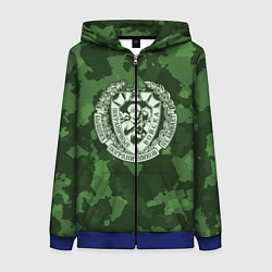 Толстовка на молнии женская Пограничные Войска, цвет: 3D-синий