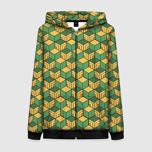 Женская толстовка на молнии ГИЮ ТОБИОКА / 3D-Черный – фото 1