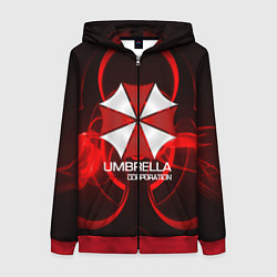 Толстовка на молнии женская Umbrella Corp, цвет: 3D-красный