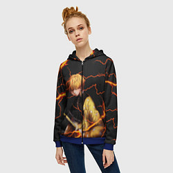 Толстовка на молнии женская KIMETSU NO YAIBA, цвет: 3D-синий — фото 2