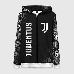 Толстовка на молнии женская JUVENTUS, цвет: 3D-белый