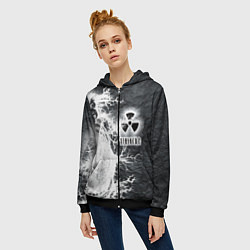 Толстовка на молнии женская Сталкер, цвет: 3D-черный — фото 2