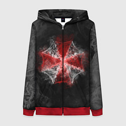 Толстовка на молнии женская RESIDENT EVIL 3, цвет: 3D-красный