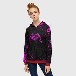 Толстовка на молнии женская ПОШЛАЯ МОЛЛИ, цвет: 3D-красный — фото 2