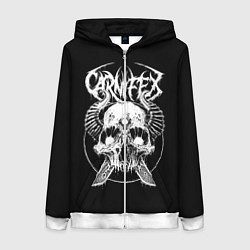 Толстовка на молнии женская Carnifex, цвет: 3D-белый