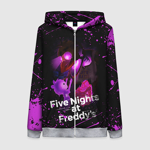 Женская толстовка на молнии FIVE NIGHTS AT FREDDYS / 3D-Меланж – фото 1