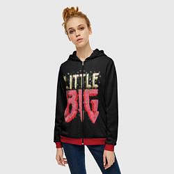 Толстовка на молнии женская Little Big, цвет: 3D-красный — фото 2