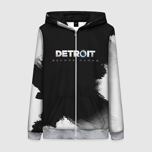Женская толстовка на молнии Detroit:Become Human / 3D-Меланж – фото 1