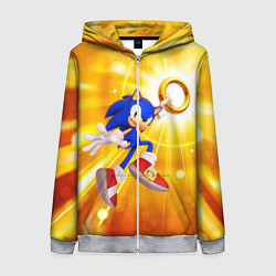 Толстовка на молнии женская Sonic, цвет: 3D-меланж