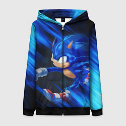 Толстовка на молнии женская SONIC, цвет: 3D-черный
