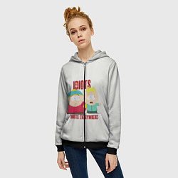 Толстовка на молнии женская South Park, цвет: 3D-черный — фото 2