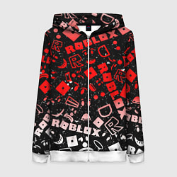 Толстовка на молнии женская Roblox, цвет: 3D-белый