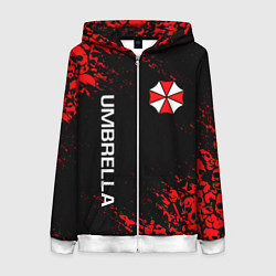 Толстовка на молнии женская UMBRELLA CORP, цвет: 3D-белый