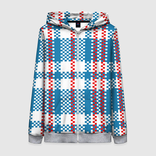 Женская толстовка на молнии Челнок / 3D-Меланж – фото 1