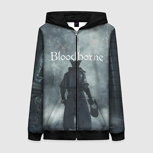 Женская толстовка на молнии Bloodborne / 3D-Черный – фото 1