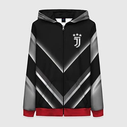 Толстовка на молнии женская Juventus F C, цвет: 3D-красный