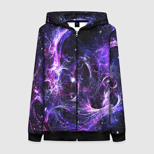 Женская толстовка на молнии SPACE / 3D-Черный – фото 1
