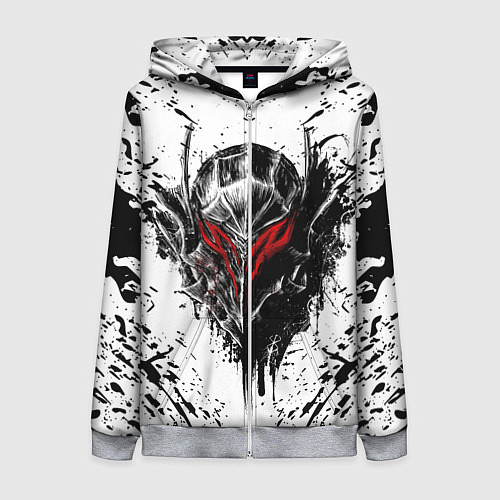 Женская толстовка на молнии BERSERK / 3D-Меланж – фото 1