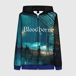 Толстовка на молнии женская Bloodborne, цвет: 3D-синий
