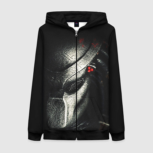 Женская толстовка на молнии PREDATOR / 3D-Черный – фото 1