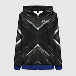 Толстовка на молнии женская Crysis, цвет: 3D-синий