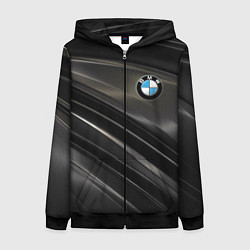 Толстовка на молнии женская BMW, цвет: 3D-черный