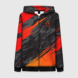 Толстовка на молнии женская Assassins Creed, цвет: 3D-черный