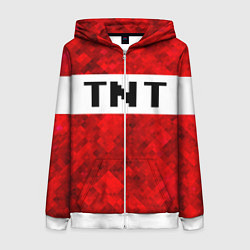 Толстовка на молнии женская Minecraft, цвет: 3D-белый