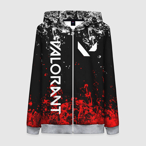 Женская толстовка на молнии VALORANT / 3D-Меланж – фото 1