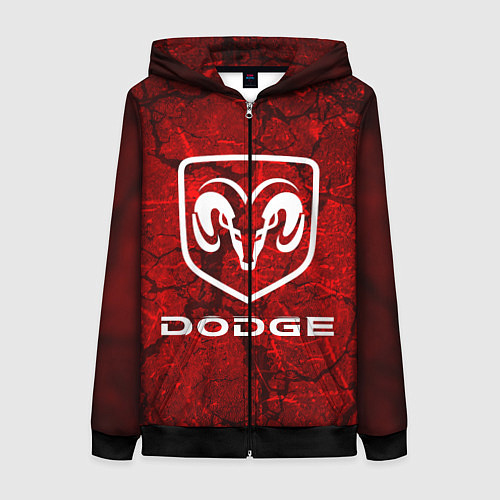 Женская толстовка на молнии DODGE / 3D-Черный – фото 1