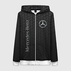 Толстовка на молнии женская MERCEDES-BENZ, цвет: 3D-белый