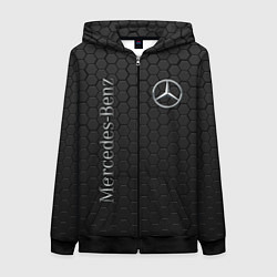 Толстовка на молнии женская MERCEDES-BENZ, цвет: 3D-черный