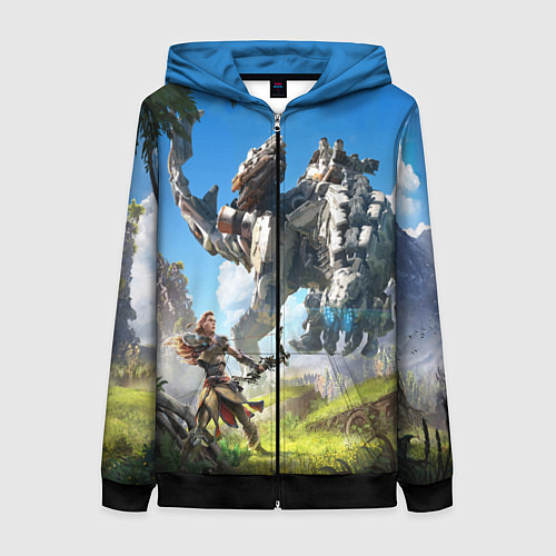 Женская толстовка на молнии HORIZON ZERO DAWN / 3D-Черный – фото 1