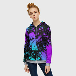 Толстовка на молнии женская FORTNITE x MARSHMELLO, цвет: 3D-меланж — фото 2