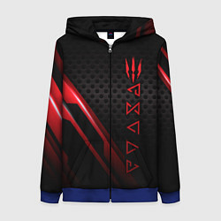 Толстовка на молнии женская The Witcher, цвет: 3D-синий