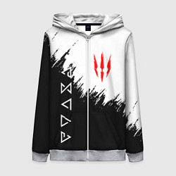 Толстовка на молнии женская The Witcher, цвет: 3D-меланж