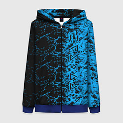 Толстовка на молнии женская The Witcher, цвет: 3D-синий