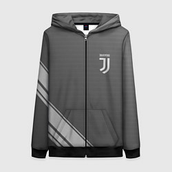 Толстовка на молнии женская JUVENTUS, цвет: 3D-черный