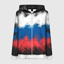 Толстовка на молнии женская Россия, цвет: 3D-белый