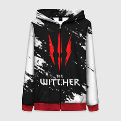Толстовка на молнии женская The Witcher, цвет: 3D-красный