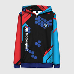 Толстовка на молнии женская CYBER BMW UNIFORM, цвет: 3D-синий
