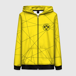 Толстовка на молнии женская BORUSSIA, цвет: 3D-черный