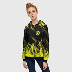 Толстовка на молнии женская BORUSSIA, цвет: 3D-черный — фото 2