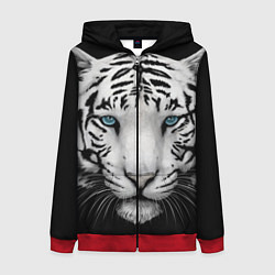 Толстовка на молнии женская Тигр, цвет: 3D-красный