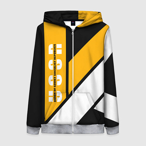 Женская толстовка на молнии Union of Soviet Socialist Republics / 3D-Меланж – фото 1